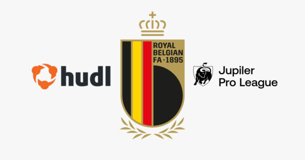 Hudl のロゴ、RBFA のロゴ、プロリーグのロゴ